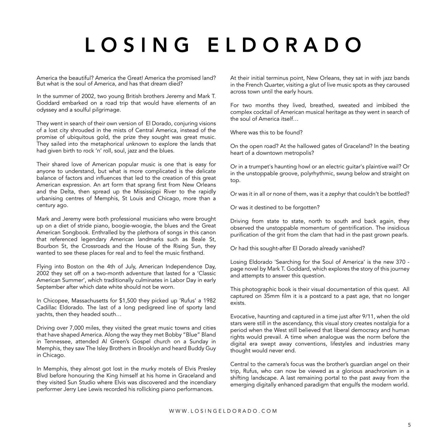 Losing Eldorado - ‘Searching for the Soul of America’